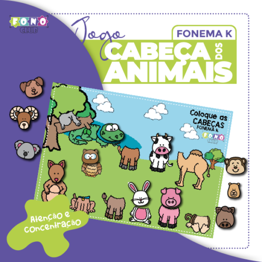 Imagem do Jogo Cabeça dos Animais - Fonema K