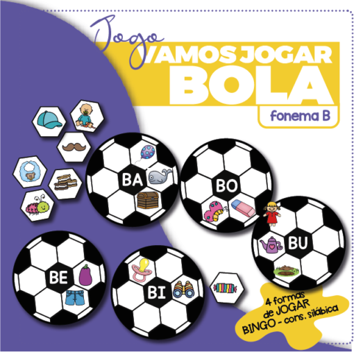 Capa do jogo vamos jogar bola fonema B