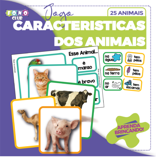 Capa jogo Características dos Animais.