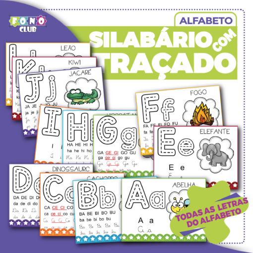 Capa Silabário com Traçado - Alfabeto